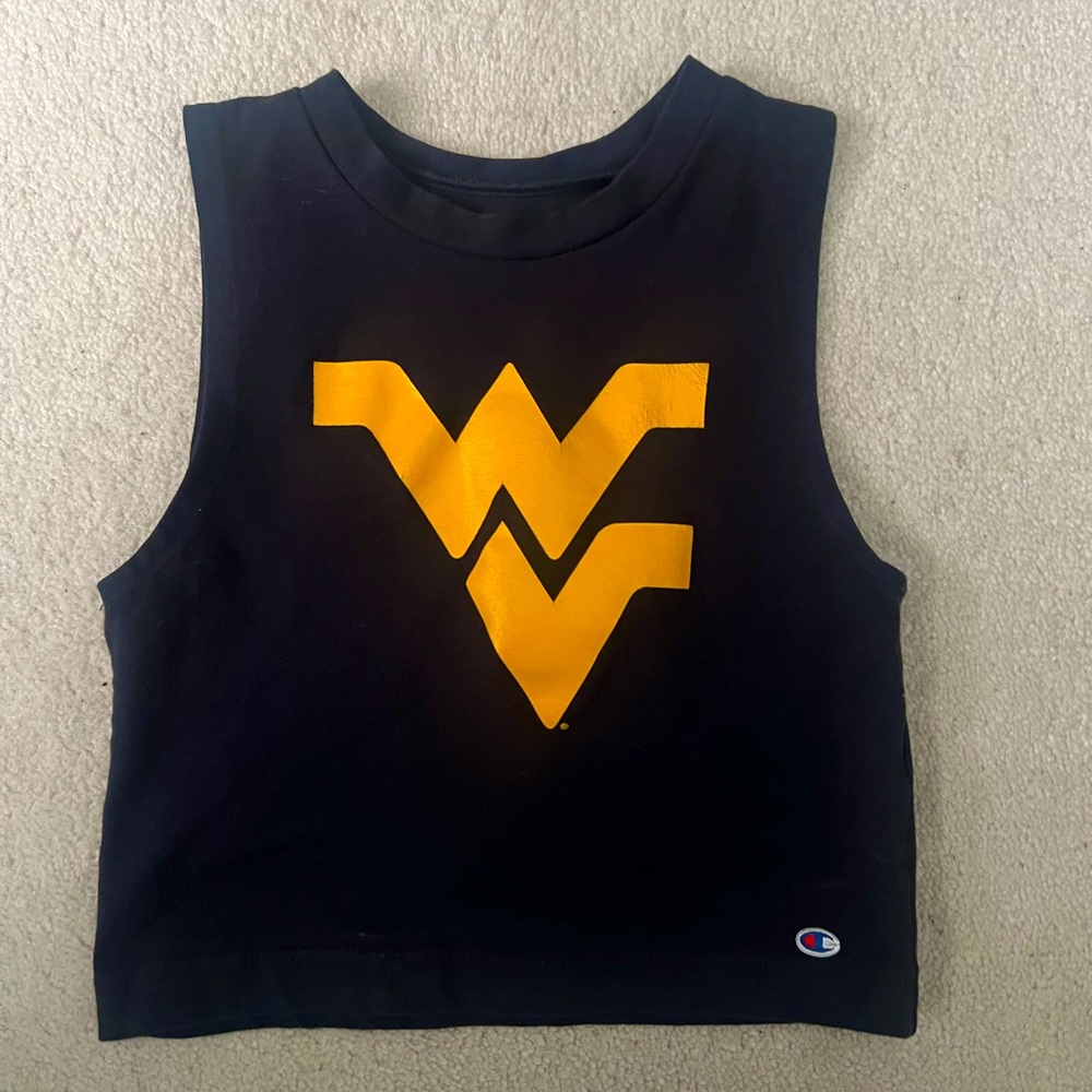 Champion Navy WVU Crop Top